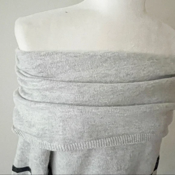 LOFT | Striped Foldover Off Shoulder Sweater *NWT* - Picture 3 of 13